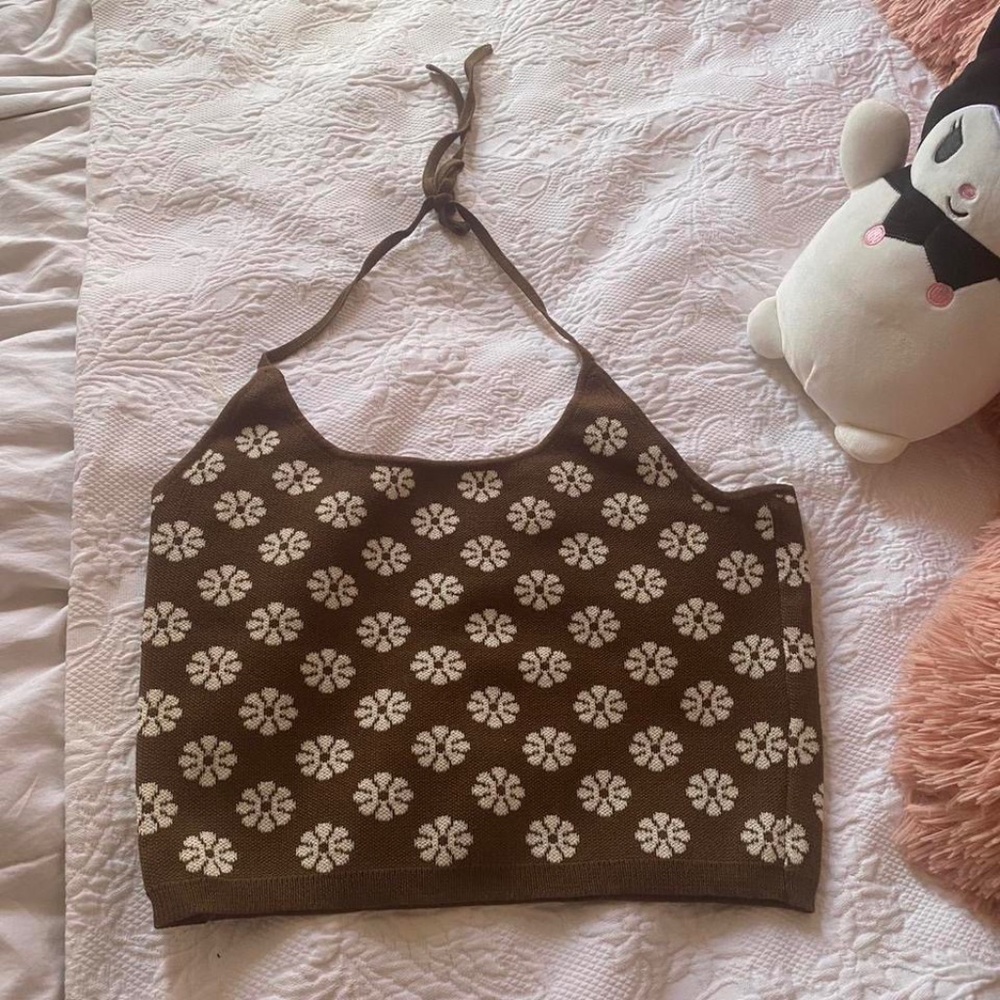 Knit halter top